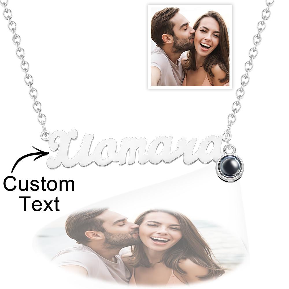 Custom Photo Projection Necklace Personalized Name Necklace Creative