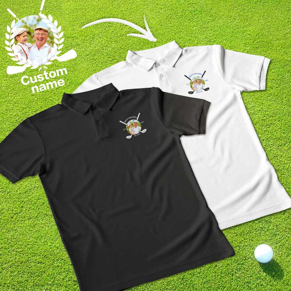 Custom Golf Polo Shirts Personalized Name Photo Men