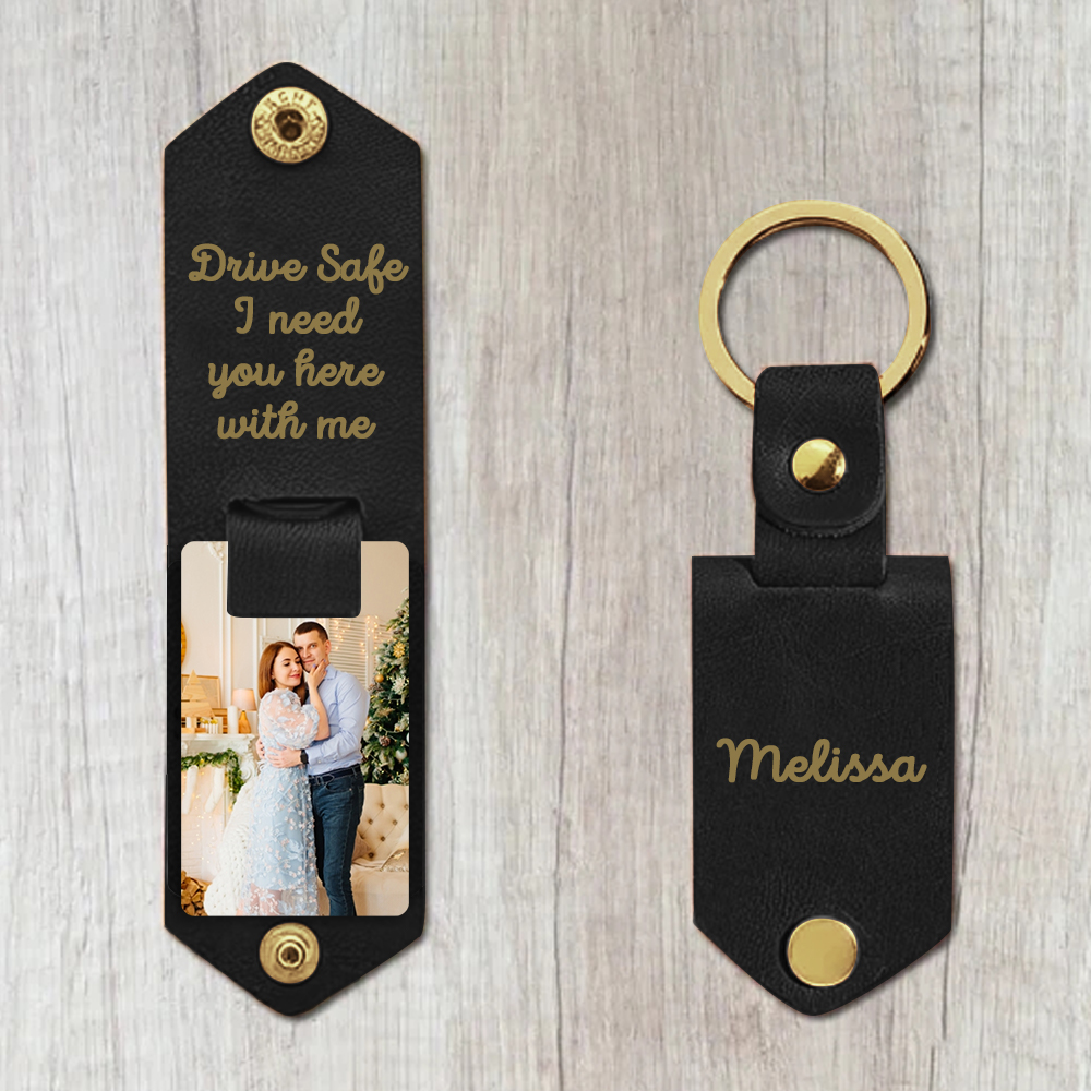 Personalized Engraved PU Leather Keychain Custom Metal Key Chain with ...