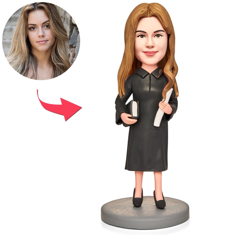 thumbnail image 2 of Female Professor Holding Certificate And Book Custom 2 of 11