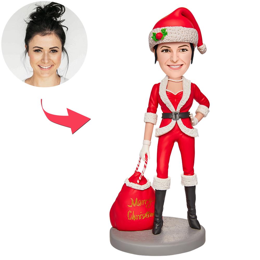 Sexy Christmas Girl Bobblehead - Holiday Tree Figurine main image 1