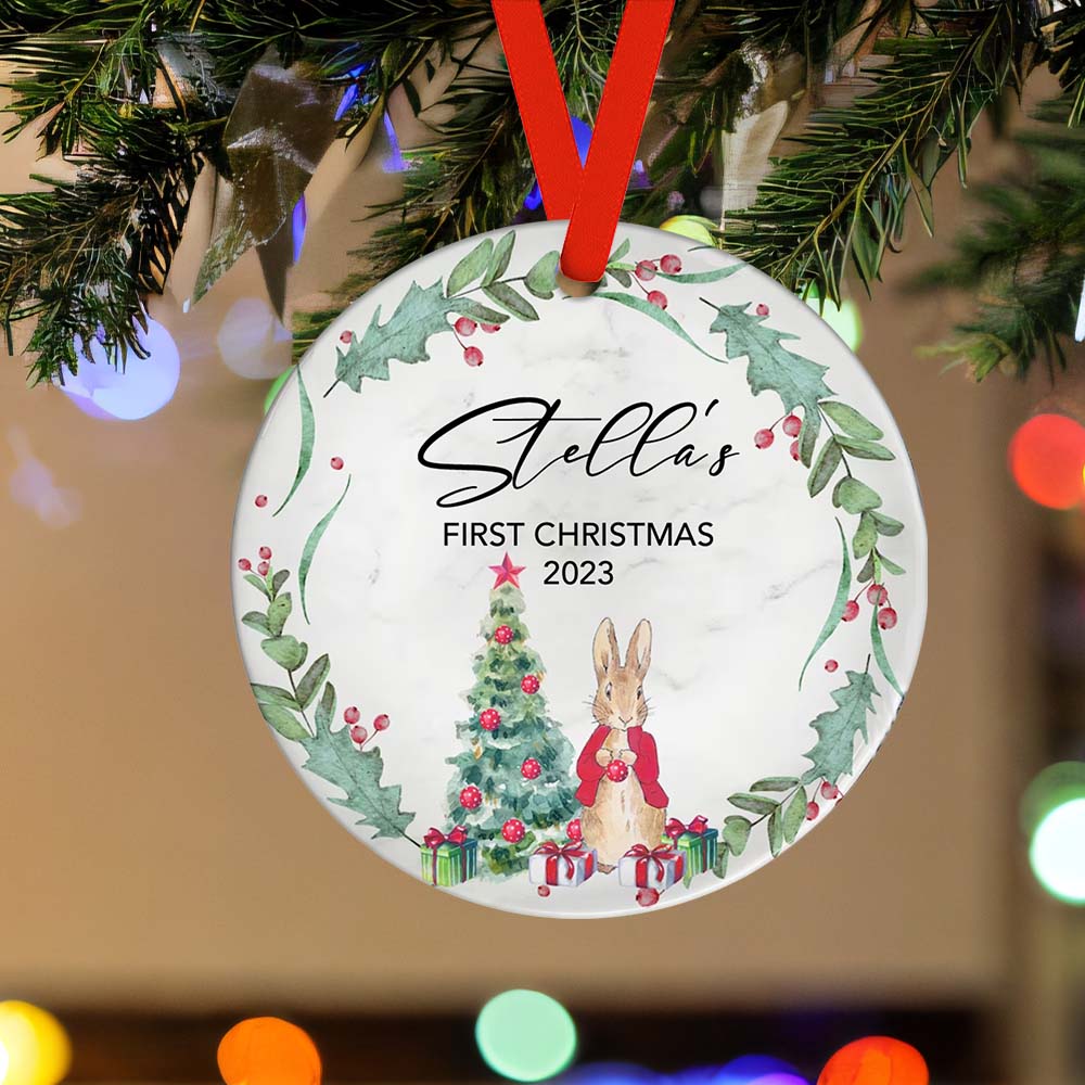 First Christmas Custom Name Ornament 2023 Christmas Gift MadeMine Custom Drop Shipping