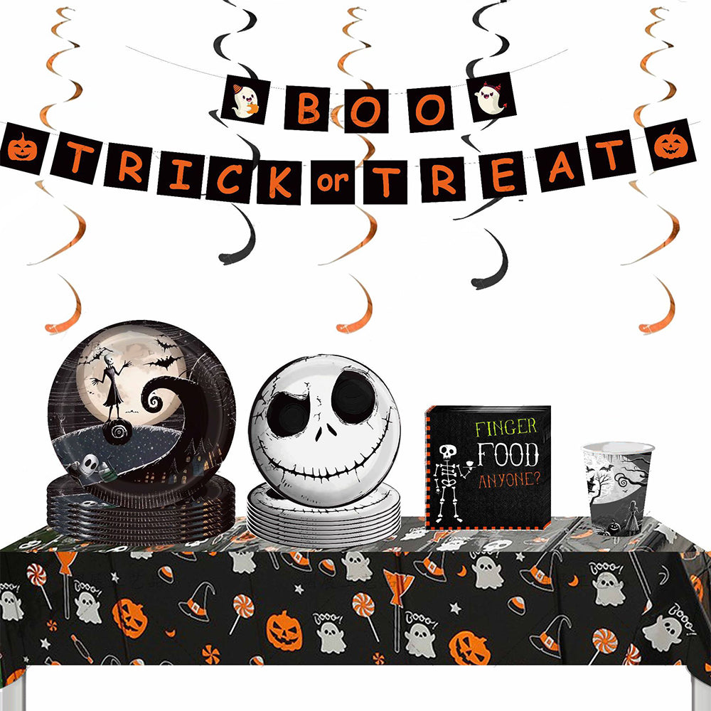Halloween Party Decorations Supplies 117pcs Halloween Disposable