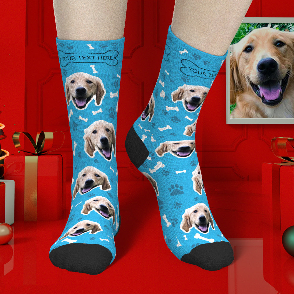 Custom Photo Socks,Dog Face Socks with Engraving - MadeMine Custom Drop ...