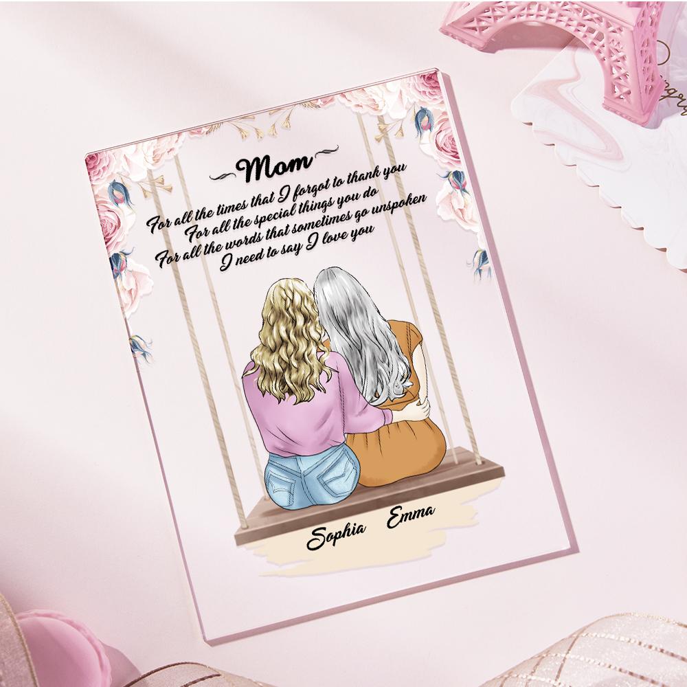 Custom Photo Acrylic Plaque Gift for Mother - MadeMine Custom Drop Shipping
