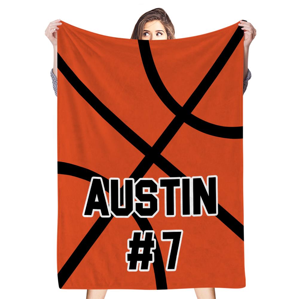 Custom Basketball Blanket Personalized Gift for Boyfriend MadeMine Custom Drop Shipping