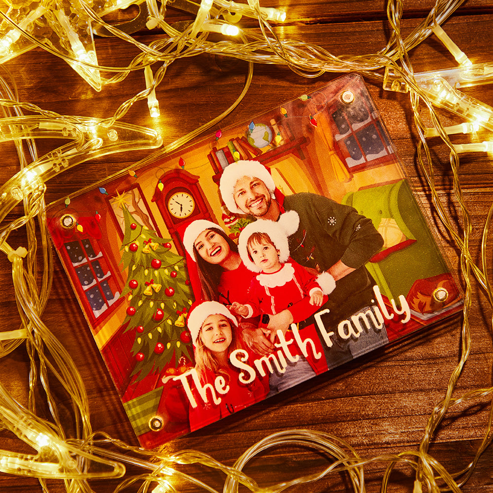 Custom Christmas Acrylic Ornaments Personalized Engraved Photo Magnetic ...
