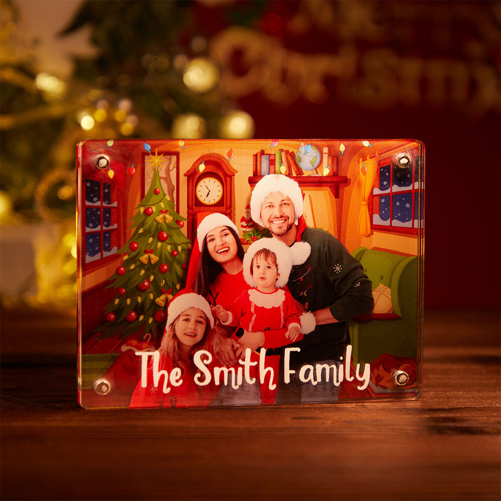 Custom Christmas Acrylic Ornaments Personalized Engraved Photo Magnetic ...