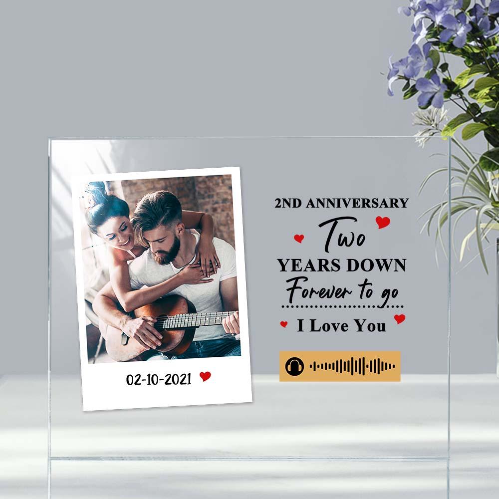 Anniversary Gifts Custom Couple Photo Personalized Acrylic Plaque Spotify Song Plaque - MadeMine ...