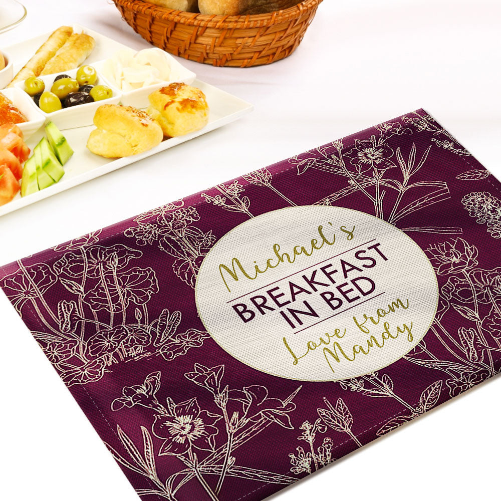 Custom Placemat With Text Personalized Rectangle Table Placemat