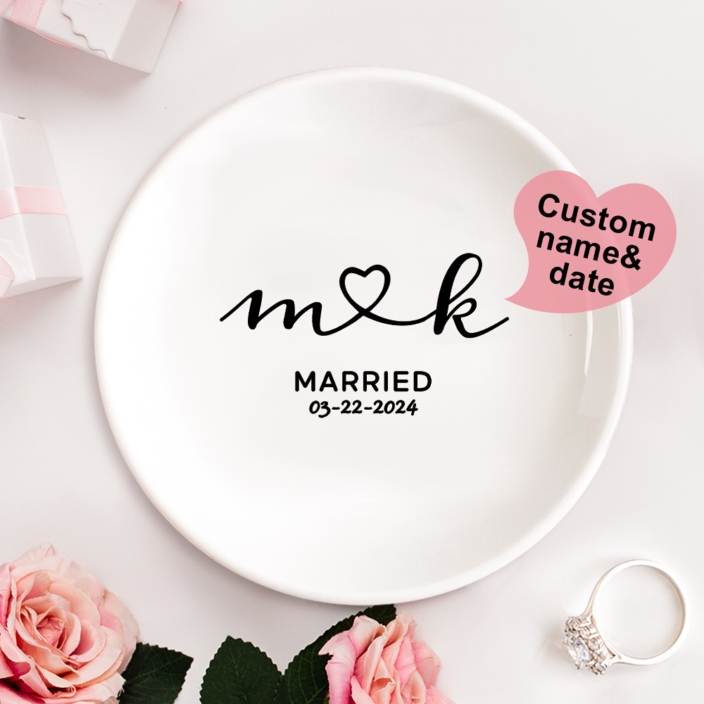 Personalized Engagement Ring Dish Custom Wedding Ring Dish Ceramic ...