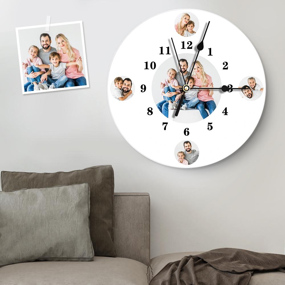 Custom Photo Clock Personalized Wall Clock With Multiple Photos   CLK230 