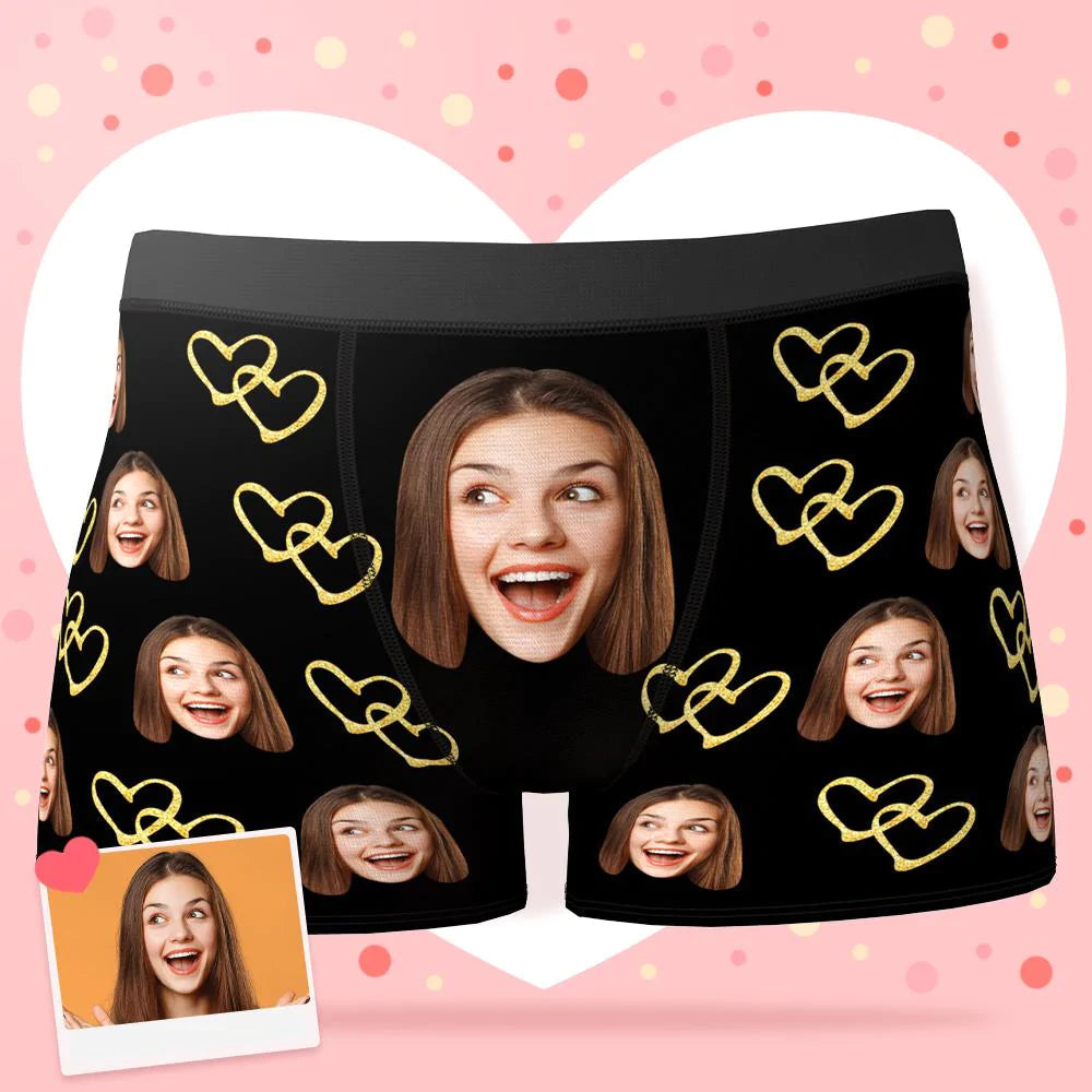 Custom Face Boxer Shorts Personalised Photo Boxer Shorts Romantic Valentine
