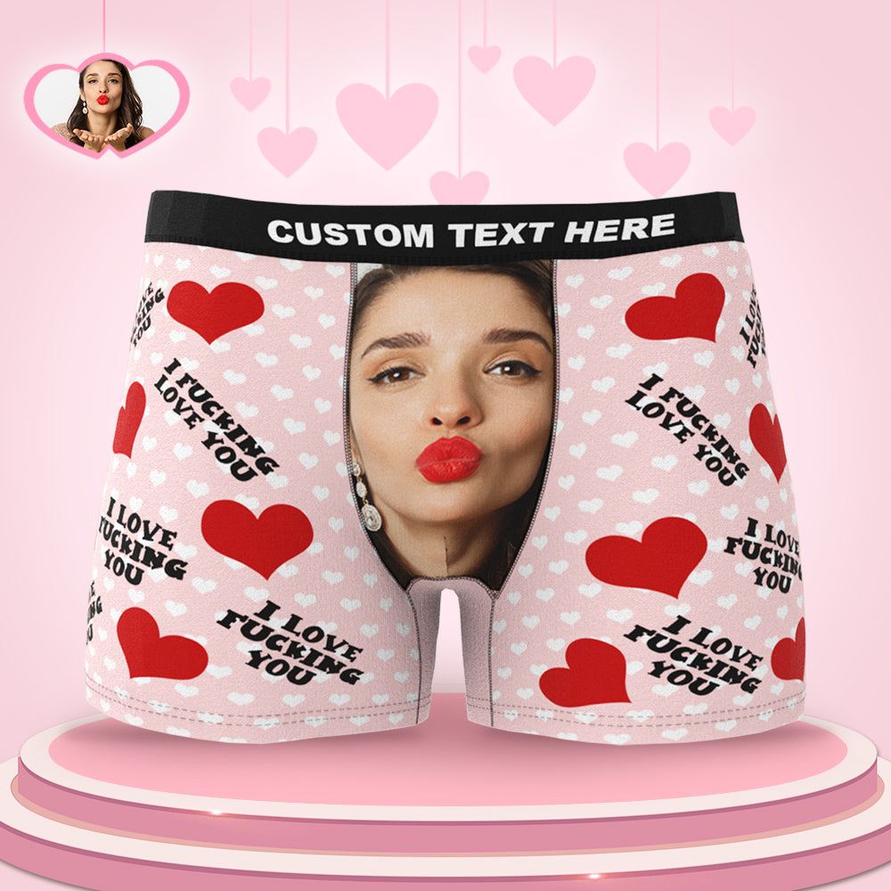 Custom Photo Boxer Briefs For Men - Personalized Underwear With Your Wife's/Girlfriend's Face Print