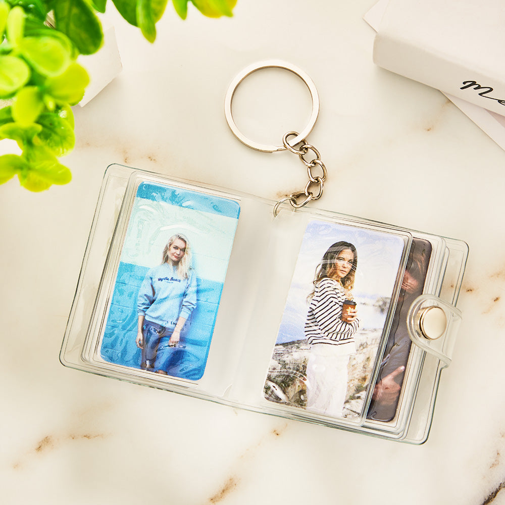 Custom Photo Album Keychain Custom Photo Plastic Keychain Romantic Gift for Her MadeMine