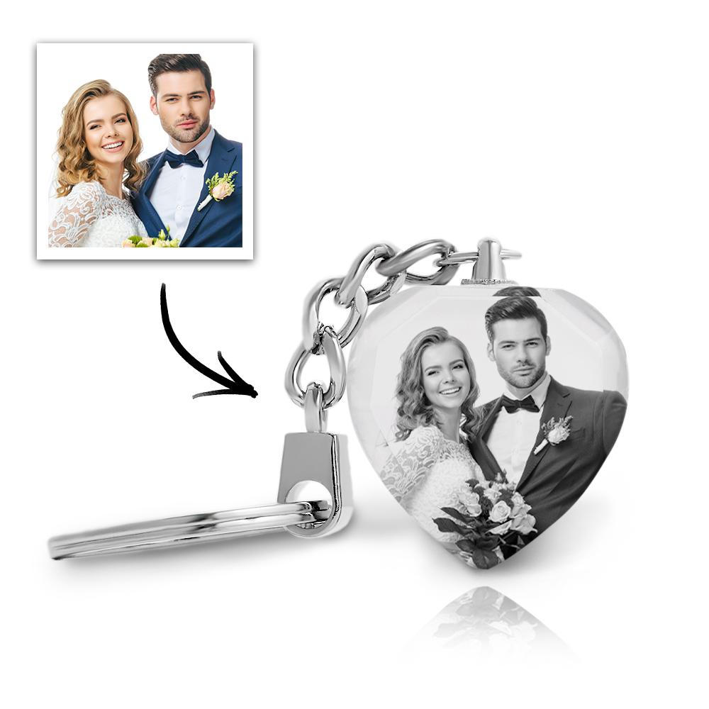 Custom Photo Keychain Crystal Keychain White And Black Filter Perfect