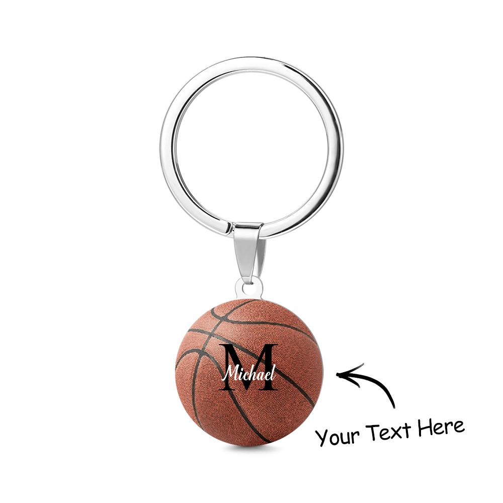 Personalized Basketball Keychain Custom Text Key Chains - MadeMine ...