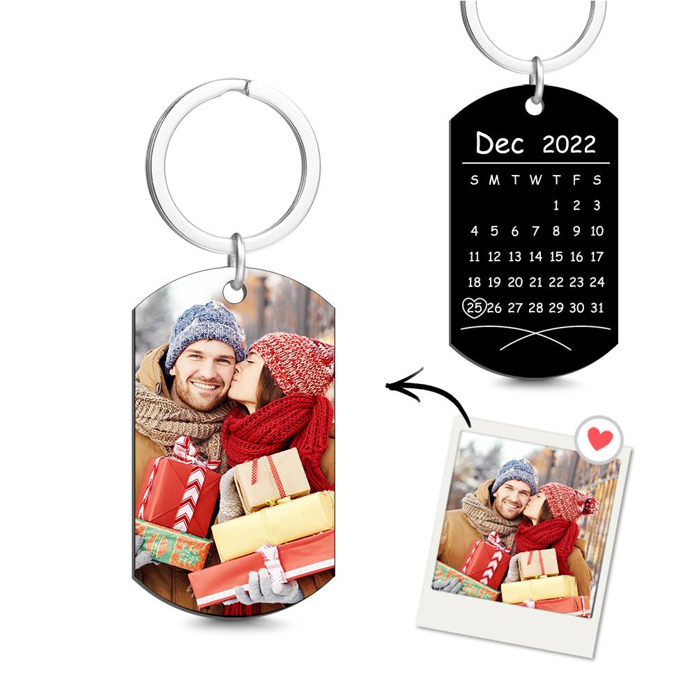 Custom Keychain Color Photo Calendar Keychain Tag Keychain Gift For ...