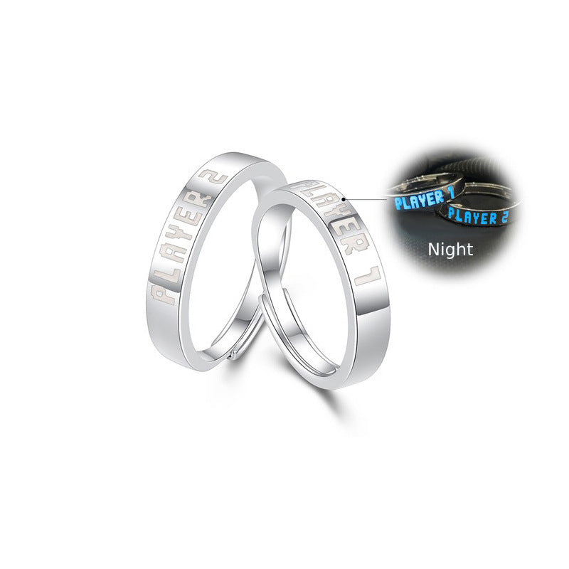 Matching Promise Rings Couple Adjustable Ring Shine Ring Jewelry Gift for Lovers MadeMine