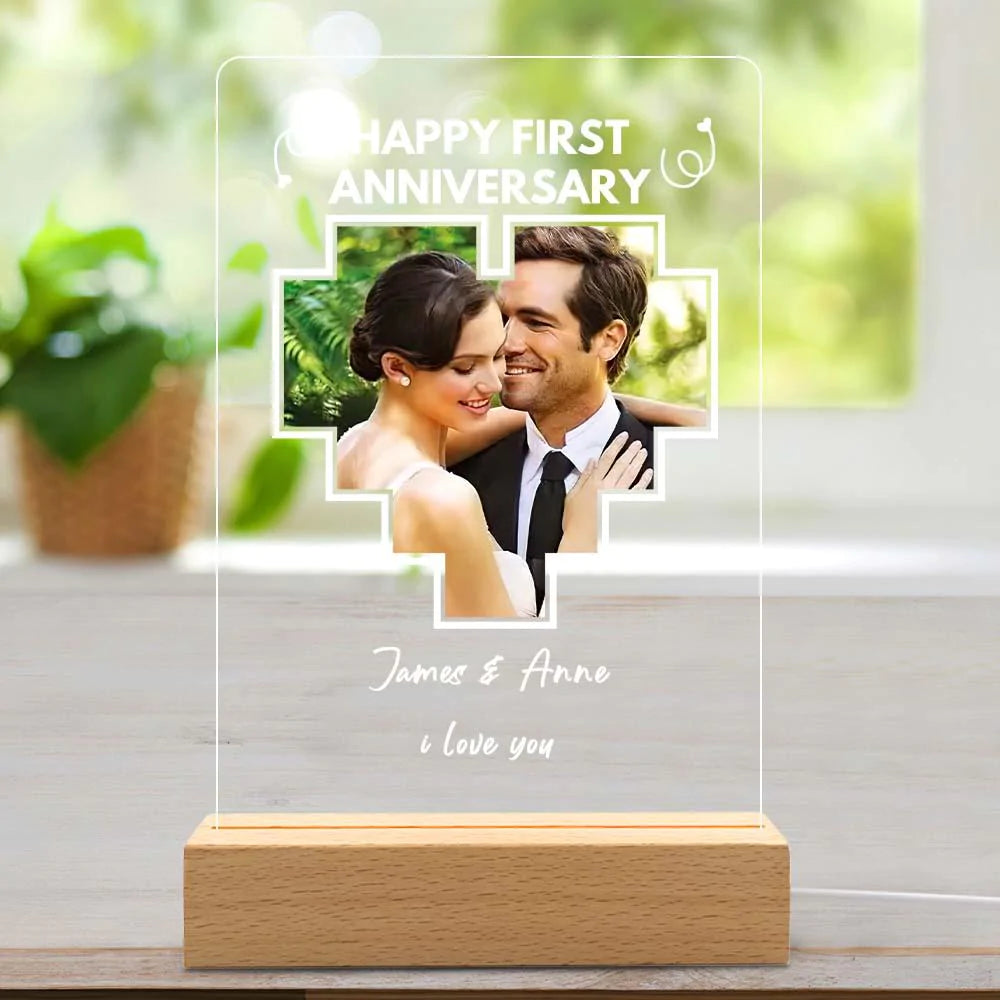 Custom Photo Led Light Anniversary Gift Personalized Photo Lamp ...